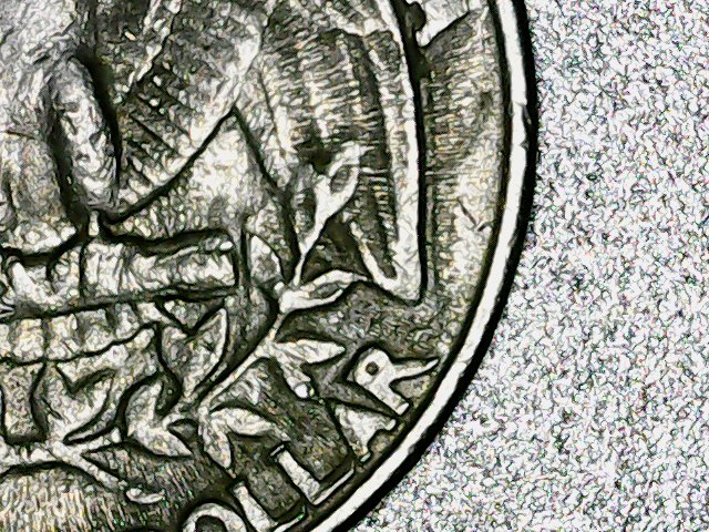 1983-P-25c---Rays-Radiating-360-Degrees-From-Both-Obverse-&-Reverse?